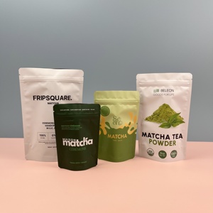 Toptan özel baskılı listic istik tasarım gıda sınıfı plastik anlık içecek gözyaşı çentik kahve yeşil çay toz poşet çanta - Product Image 2