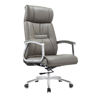 Chaise de bureau ergonomique pour dirigeant, moderne, en cuir véritable, réglable en hauteur, grande taille