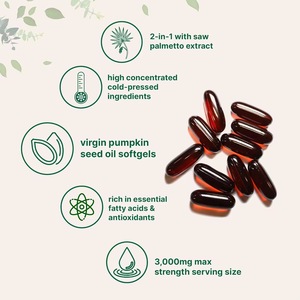 OEM, Лидер продаж, масло из тыквенных семян с пилой пальметто, травяная добавка, Тыквенные софтгели холодного отжима, Количество 180 - Product Image 2