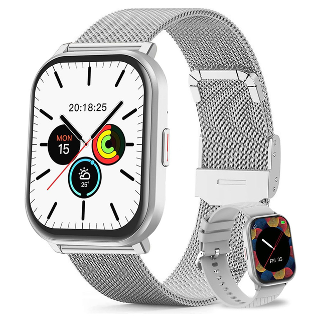 Zl99J Smart Watch for Men Women 2.0inch Big Screen Silicone Strap Bt Calling Voice Assistant Custom Watch Faces Sport Smartwatch