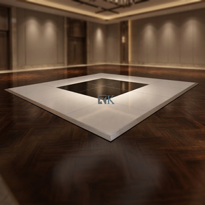 Paneles de Piso para Baile en Blanco y Negro Brillante, Estilo Cuadros, Piso de Madera Contrachapada para Decoración de Bodas - Product Image 5