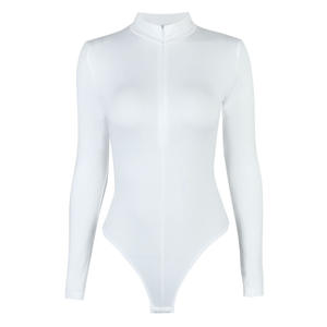 ZJ2834 Nouvelle collection Printemps 2026 Combinaison de club sexy à manches longues pour <span class=keywords><strong>femme</strong></span>, Combinaison moulante zippée, style streetwear décontracté - Product Image 5