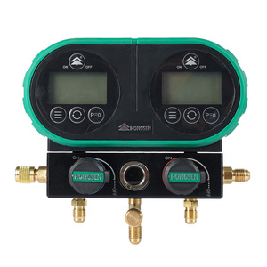 HONGSEN Digital Compound <b>Gauge</b> HS-DVS60-101A Dual Display Refrigerant Pressure <b>Gauge</b> For Air Conditioner And Automotive Use - Product Image 1