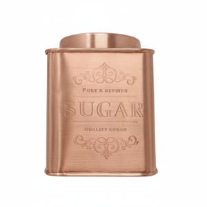 Contenedores y recipientes de almacenamiento de alimentos de metal de cobre con tapa Almacenamiento de caja de pan para té, café y azúcar a bajo precio - Product Image 1