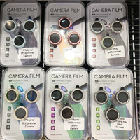 Protection d'écran en verre pour appareil photo de téléphone portable avec autocollant diamant, compatible avec iPhone 14 Pro Max, 13, 15, 16, 12 Pro, 17, 18 Pro Max - Vente Flash
