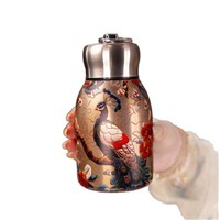 Nuevo Guofeng 316 Acero inoxidable 300ml termo al vacío taza al aire libre portátil anillo bolsillo coche taza impresa regalos de negocios moderno