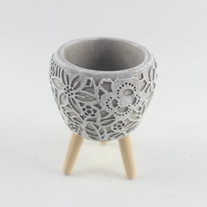 <span class=keywords><strong>Vaso</strong></span> per Fiori in <span class=keywords><strong>Cemento</strong></span> Fatto a Mano, Rotondo, per Piante Succulente, Decorazione Casa e Giardino - Product Image 4