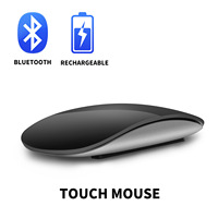 BT Ultra Slim Portable Wireless Arc Touch Sensitive Magic Mouse pour Apple Mac Laptop Android Windows