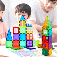 Mainan Magnet Edukatif Bersertifikasi STEM, Puzzle Magnet 3D, Balok Susun untuk Anak Laki-laki dan Perempuan 2024