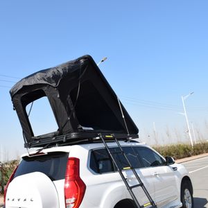 Equipo de acampada al aire libre directo de fábrica, caja de campaña de aluminio de lona negra, tienda de techo de carcasa dura, tienda de techo de coche - Product Image 6