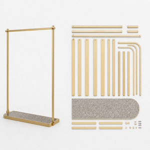 Set di Espositori Regolabili in Acciaio Inox per Negozi, Moderni e Resistenti, Personalizzabili per Boutique di Abbigliamento - Product Image 5