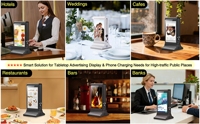 Lecteur publicitaire WiFi LCD innovant FYD-835SD pour restaurant, bar, hôtel, affichage numérique double face sur table