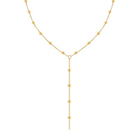 Collier vintage en acier inoxydable style Y avec perles, bijoux en métal, pendentif gland et longue chaîne