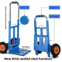 Carretilla de mano plegable de 200 kg, carro de jardín, carro utilitario, herramienta de transporte