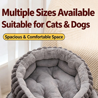 Lit pour animaux de compagnie luxueux, robuste et mobile, coussin doux et lavable, fond antidérapant, lit respirant pour chats et petits chiens OEM