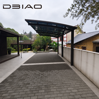 Abri de voiture en aluminium, véranda, abri de stationnement extérieur pour allée, jardin de villa, auvent de voiture, conception sur mesure