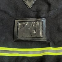 Sac de transport à cordon 2026 Ayon Black Mask&LDV avec bande réfléchissante, fenêtre d'identification et crochet pour masque SCBA de marine/brasserie de pompiers