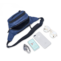 Trending Effen Kleur Polyester Schouder Slingerde Telefoon Riem Bum Pocket Custom Print Fanny Pack Heuptas Mannen