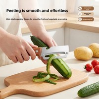 Multifunctionele 3Cr13 roestvrijstalen veilige handmatige uien snijder, schil- en schrapgereedschap voor fruit en meloen, Yangjiang