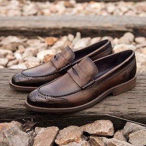 Chaussures pour hommes 2026, nouvelle collection printemps, style business, décontractées, en cuir véritable - Product Image 1