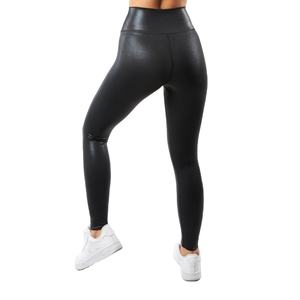 Leggings pour femmes avec logo personnalisé OEM, nouveau design, cuir, taille haute, effet push-up, pantalon de yoga pour femmes - Product Image 2