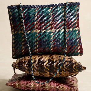 Borsa a Spalla Casual di Grande Capacità Personalizzata Fatta a Mano <span class=keywords><strong>all</strong></span>'<span class=keywords><strong>Uncinetto</strong></span> di Alta Qualità in Tinta Unita OEM - Product Image 3