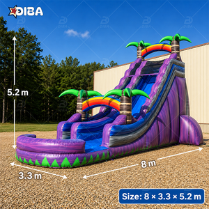 <span class=keywords><strong>Toboggan</strong></span> aquatique gonflable personnalisé pour enfants, <span class=keywords><strong>toboggan</strong></span> aquatique pour enfants pour terrain arrière - Product Image 2