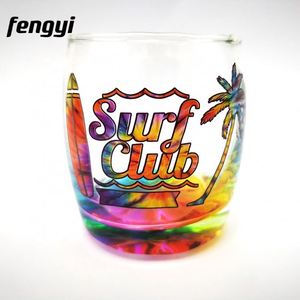 Vaso de Vino sin Tallo con Diseño Personalizado de Palmeras en Atardecer Tropical, para Agua, Bebidas, Leche, Jugo - Product Image 6