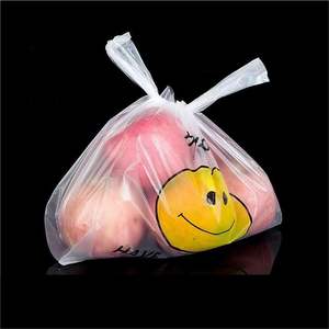 Sacs de courses personnalisés pour fabricants, vente en gros, sacs de courses en plastique pour t-shirts, transparents, en stock - Product Image 5