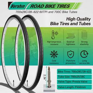 Kit de neumáticos para bicicleta de carretera 700x28C, cámaras internas y exteriores de butilo para bicicletas de turismo - Product Image 3