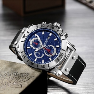 Reloj Megir 2081 en Oferta, Reloj Deportivo de Cuarzo para Hombre, de Acero, con Correa de Cuero, Cronógrafo, Estilo Lujoso - Product Image 5