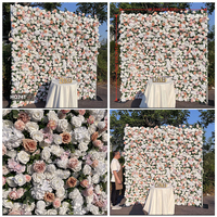 Panneaux décoratifs 5D/3D luxueux et magnifiques pour toile de fond, fleurs artificielles murales pour mariage, fête, maison, mur de fleurs vertes