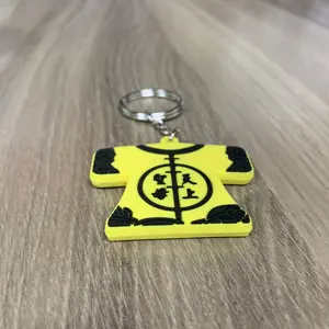 AOSHENG bán buôn khuyến mại PVC móc khóa tùy chỉnh thiết kế Silicone thư Móc Chìa Khóa Vòng mềm PVC cao su Keychain