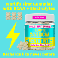 Gomitas de Electrolitos BCAA de Marca Privada OEM, 1000 mg con Sal del Himalaya Rosa en Proporción 2:1:1 para la Recuperación Muscular e Hidratación, 60 Unidades