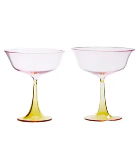 Tùy chỉnh thực hiện bán buôn thủy tinh chì miễn phí màu ly rượu vang pha lê stemware