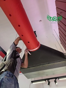 <span class=keywords><strong>Ducto</strong></span> de Tela Rojo para Aire Acondicionado con Soporte Interno, Fabricante y Proveedor de Sistemas HVAC - Product Image 2
