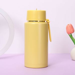 Outdoor Camping Double Wall Vacuum Insulated Stainless Steel Big Capacity 34oz 1000ml Sports Water <b>Bottle</b> Portable Rope <b>Straw</b> - Product Image 6