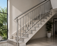 Tube rond moderne en acier inoxydable 304 316 de 38,1 mm brossé pour rampes d'escalier, balcons et systèmes de garde-corps de centres commerciaux