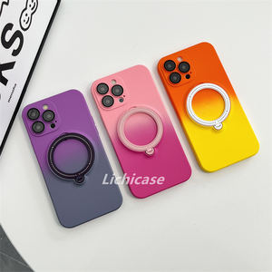 Funda de teléfono con soporte oculto magnético degradado Lichicase para Xiaomi <span class=keywords><strong>Redmi</strong></span> <span class=keywords><strong>Note</strong></span> <span class=keywords><strong>12</strong></span> <span class=keywords><strong>Pro</strong></span>, funda a prueba de golpes - Product Image 3