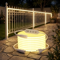 Bande lumineuse LED 220V extérieure dimmable COB avec variateur, bande néon étanche pour jardin et design extérieur