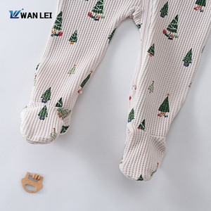 <span class=keywords><strong>Pyjama</strong></span> bébé en tricot côtelé très extensible, combinaison de nuit une pièce, combinaison douce pour nouveau-né, barboteuse élastique pour nourrisson - Product Image 4