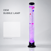 Lampe de table décorative à bulles de poissons alimentée par USB, type C, avec bulles acryliques pour chambre à coucher