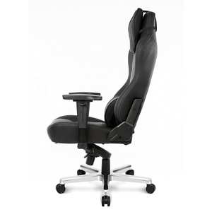 <span class=keywords><strong>Chaise</strong></span> de gaming en mousse et cuir PU de qualité supérieure, fauteuil de jeu à haute résistance en aluminium argenté et durcisseur - Product Image 4