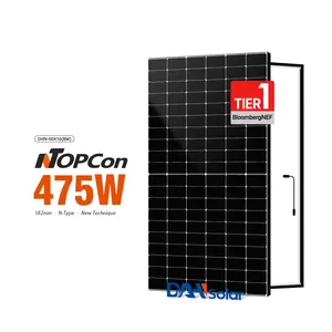 Painel solar DAH TopCon 470w 475w 480w 485w, módulo fotovoltaico com moldura preta, painel solar de 500w, armazém da UE
