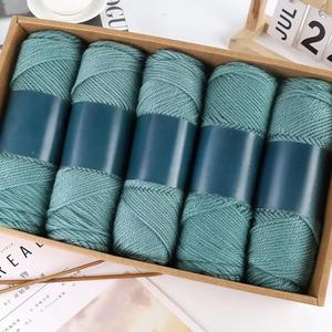Fil mélangé 100g en <span class=keywords><strong>laine</strong></span> <span class=keywords><strong>d</strong></span>'<span class=keywords><strong>alpaga</strong></span> 3 brins, anti-boulochage, épaisseur moyenne, haute résistance, motifs teints, pour tricot à la main, cardigan, manteau, écharpe - Product Image 5