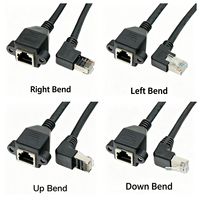 Câble Ethernet personnalisé Cat 5e Cat6 RJ45 mâle vers femelle avec fixation par vis sur panneau, câble d'extension réseau Ethernet LAN pour PC