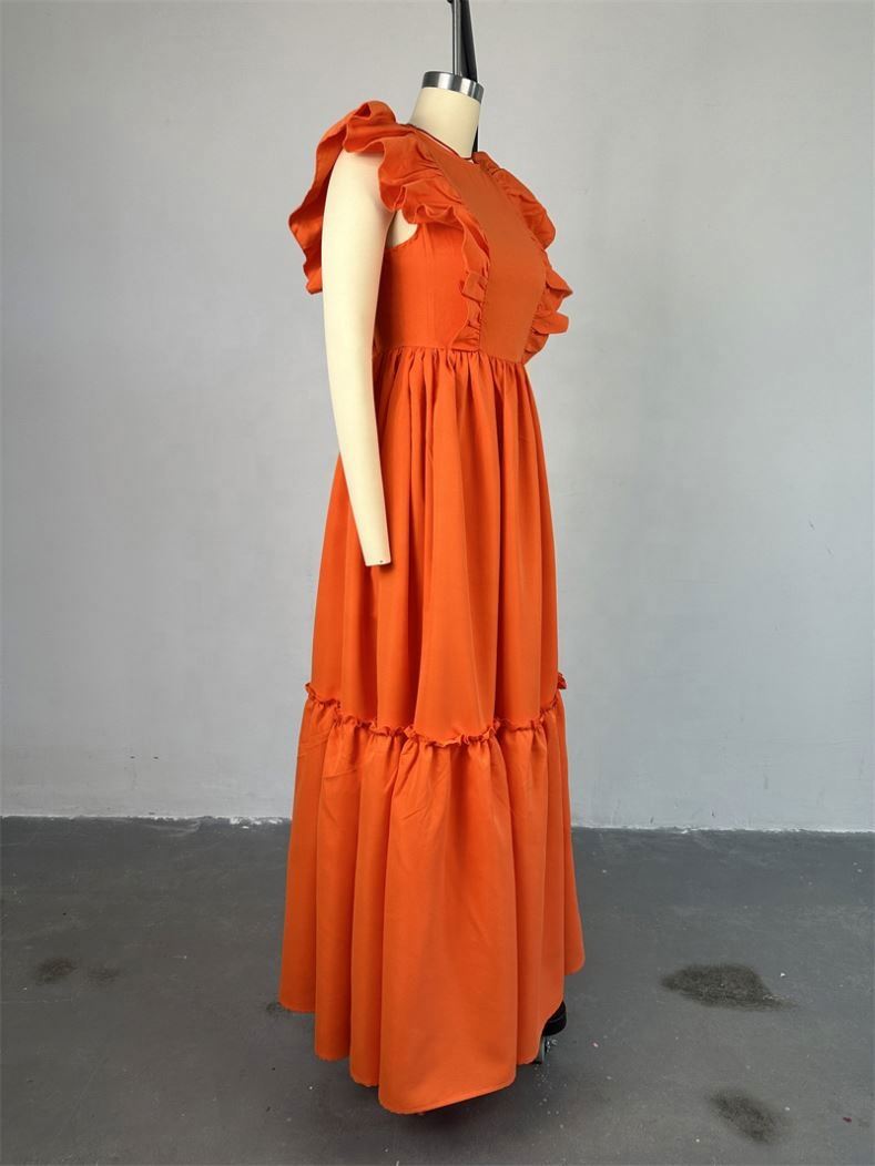 long pleated dress Moira Satin Pleated Maxi Dress