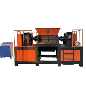 Double Shaft Scrap Metal Shredders Small Model Home Used Waste Plastic Tire Recycling Crusher Shredder Machine