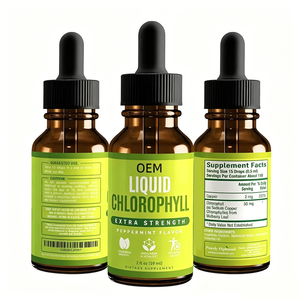 <strong>Liquid</strong> Chlorophyll Drops Extra Strength <strong>50mg</strong> Per Serving Peppermint Flavor Vegan and Non GMO 118 Servings - Product Image 1