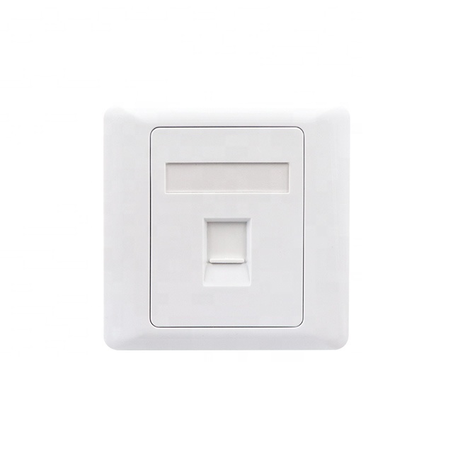 1 2 4 Port FTTH Cat6 Cat5 Cat7 Networking Faceplate Outlet RJ45 RJ11 Telecom Network Device Fiber Optic 86x86 Cat5 Wall Plate